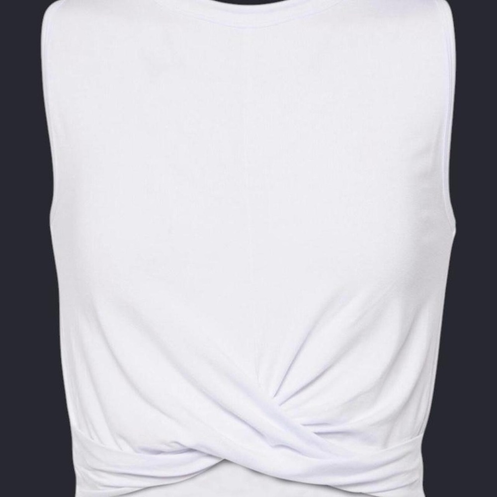 ALO Yoga Cover Wrap Tank Crop Top White Size X-Small XS Fairy - Picture 2 of 4